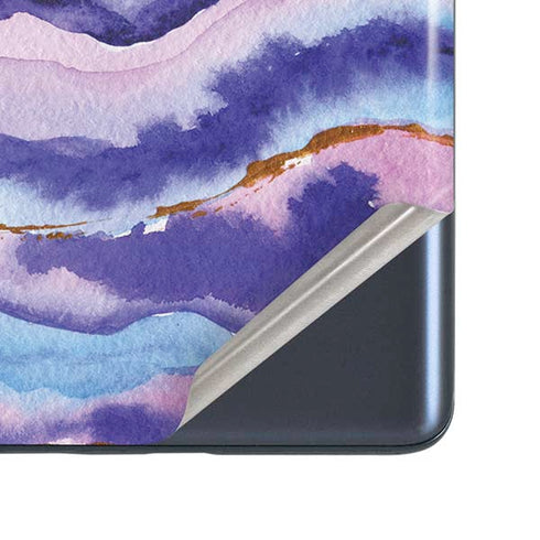 Blue Violet Watercolor Geode Galaxy S20 Fan Edition Skin