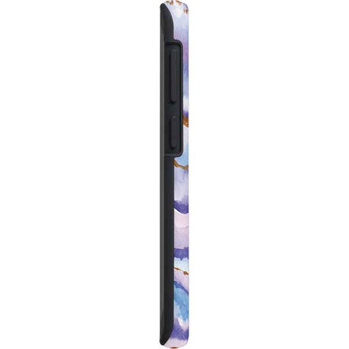 Blue Violet Watercolor Geode Galaxy S20 Plus Pro Case