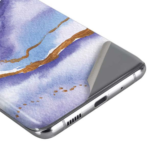 Blue Violet Watercolor Geode Galaxy S20 Ultra 5G Skin