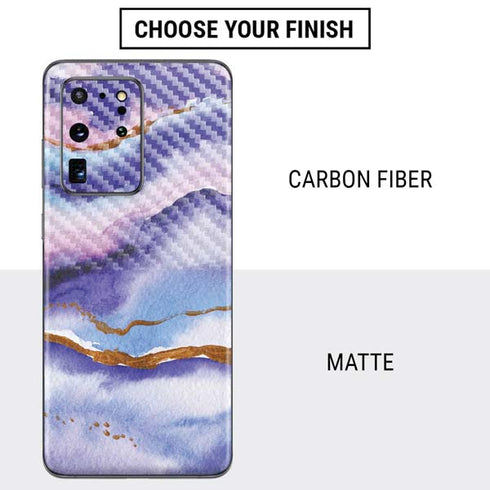 Blue Violet Watercolor Geode Galaxy S20 Ultra 5G Skin