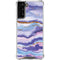 Blue Violet Watercolor Geode Galaxy S21 FE Clear Case