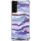 Blue Violet Watercolor Geode Galaxy S21 Plus 5G Clear Case