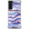 Blue Violet Watercolor Geode Galaxy S22 Clear Case