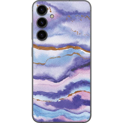 Blue Violet Watercolor Geode Galaxy S23 FE Skin