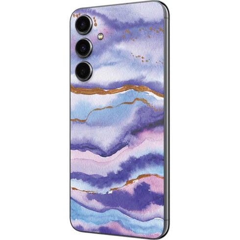 Blue Violet Watercolor Geode Galaxy S23 FE Skin