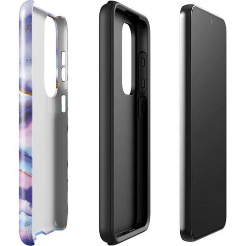 Blue Violet Watercolor Geode Galaxy S23 Pro Case