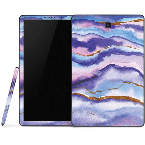 Blue Violet Watercolor Geode Samsung Galaxy Tab Skin