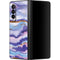 Blue Violet Watercolor Geode Galaxy Z Fold3 5G Skin
