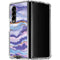 Blue Violet Watercolor Geode Galaxy Z Fold4 5G Clear Case