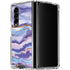 Blue Violet Watercolor Geode Galaxy Z Fold4 5G Clear Case