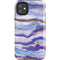 Blue Violet Watercolor Geode iPhone 11 Impact Case