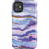 Blue Violet Watercolor Geode iPhone 11 Impact Case
