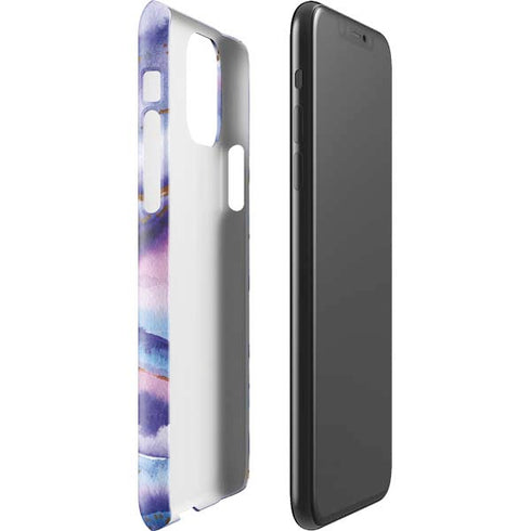Blue Violet Watercolor Geode iPhone 11 Pro Max Lite Case