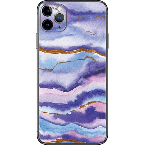 Blue Violet Watercolor Geode iPhone 11 Pro Max Skin