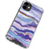 Blue Violet Watercolor Geode iPhone 12 Clear Case