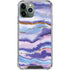 Blue Violet Watercolor Geode iPhone 12 Pro Clear Case