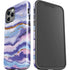 Blue Violet Watercolor Geode iPhone 12 Pro Max Impact Case