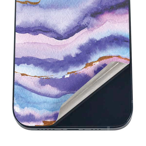 Blue Violet Watercolor Geode iPhone 12 Skin