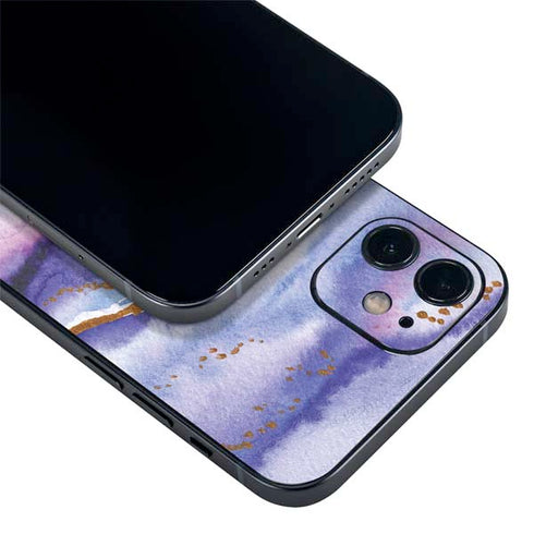 Blue Violet Watercolor Geode iPhone 12 Skin