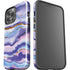 Blue Violet Watercolor Geode iPhone 13 Pro Max Impact Case