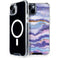 Blue Violet Watercolor Geode iPhone 14 MagSafe Case