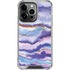 Blue Violet Watercolor Geode iPhone 15 Pro Clear Case