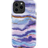 Blue Violet Watercolor Geode iPhone 14 Pro Max Impact Case