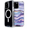 Blue Violet Watercolor Geode iPhone 15 Pro Max MagSafe Case