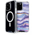 Blue Violet Watercolor Geode iPhone 15 Pro Max MagSafe Case