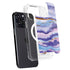 Blue Violet Watercolor Geode iPhone 14 Pro Max MagSafe Case