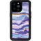 Blue Violet Watercolor Geode iPhone 14 Pro Max Waterproof Case