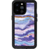 Blue Violet Watercolor Geode iPhone 14 Pro Max Waterproof Case