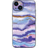 Blue Violet Watercolor Geode iPhone 14 Skin