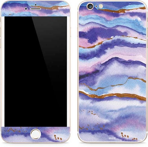 Blue Violet Watercolor Geode iPhone 6/6s Plus Skin