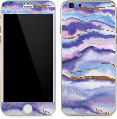 Blue Violet Watercolor Geode iPhone 6/6s Skin