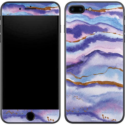 Blue Violet Watercolor Geode iPhone 7 Plus Skin