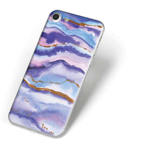 Blue Violet Watercolor Geode iPhone 8 Skin