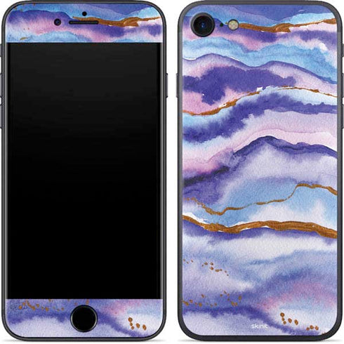 Blue Violet Watercolor Geode iPhone SE (2nd & 3rd Gen) Skin
