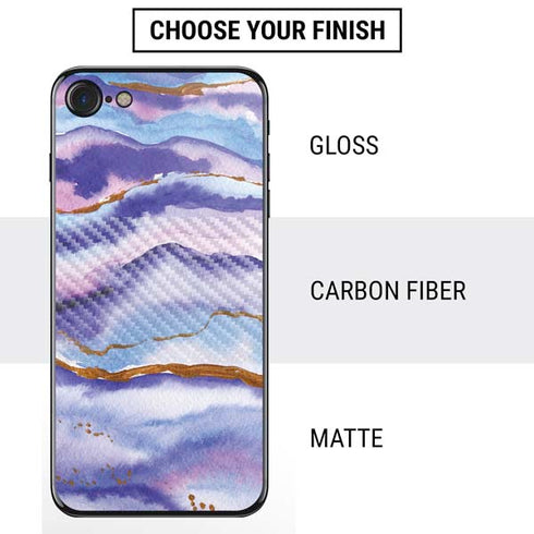 Blue Violet Watercolor Geode iPhone SE (2nd & 3rd Gen) Skin