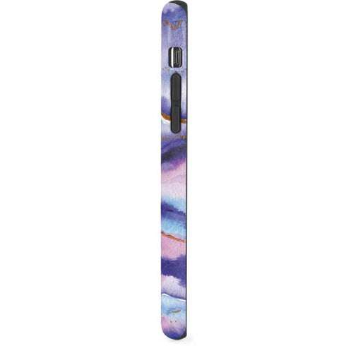 Blue Violet Watercolor Geode iPhone X Pro Case