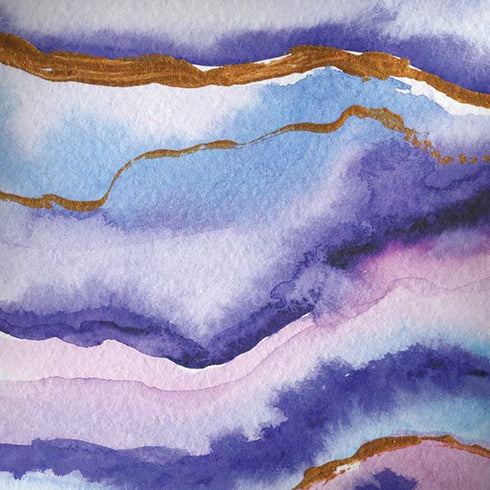 Blue Violet Watercolor Geode iPhone X Skin