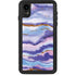 Blue Violet Watercolor Geode iPhone XR Waterproof Case