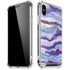 Blue Violet Watercolor Geode iPhone XS Max Clear Case
