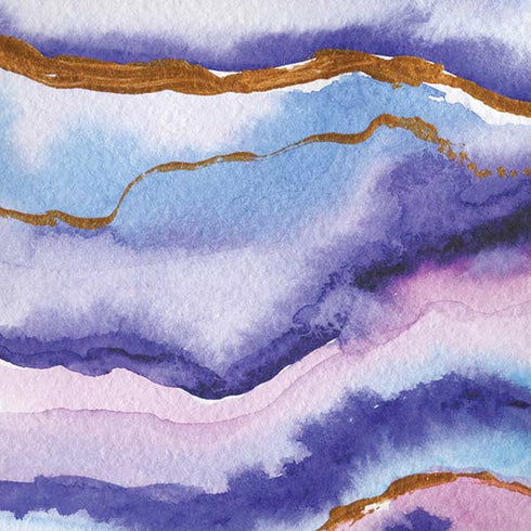 Blue Violet Watercolor Geode iPhone XS Skin