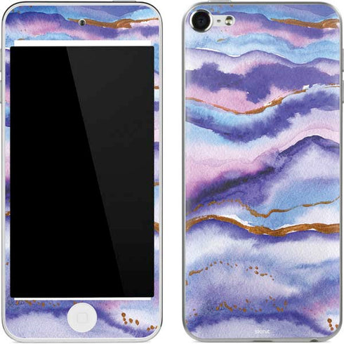 Blue Violet Watercolor Geode Apple iPod Skin