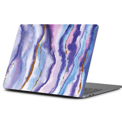 Blue Violet Watercolor Geode Apple MacBook Pro 13-inch Skin