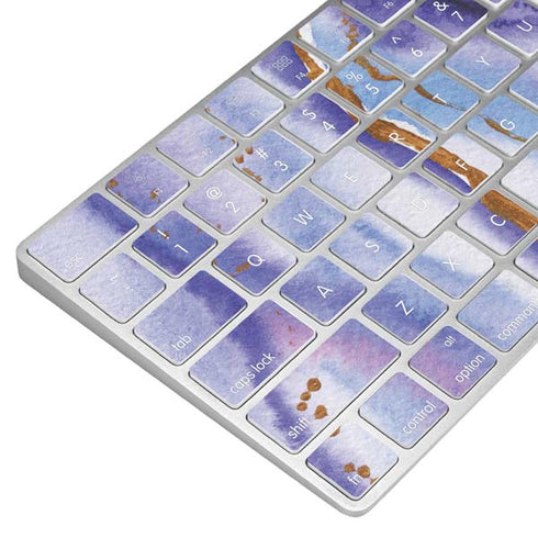 Blue Violet Watercolor Geode Magic Keyboard Skin