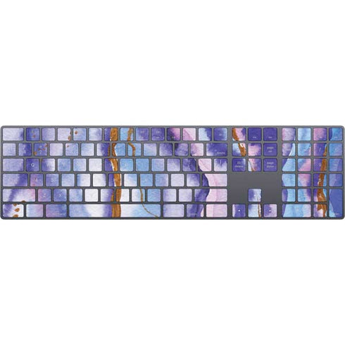 Blue Violet Watercolor Geode Magic Keyboard with Numeric Keypad Skin