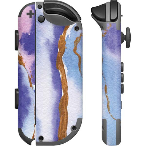 Blue Violet Watercolor Geode Nintendo Joy-Con (L/R) Controller Skin