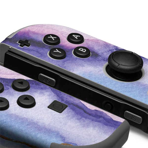Blue Violet Watercolor Geode Nintendo Joy-Con (L/R) Controller Skin